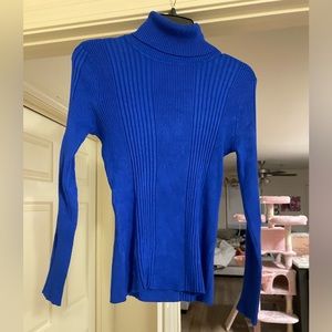 Royal blue turtle neck sweater, size small